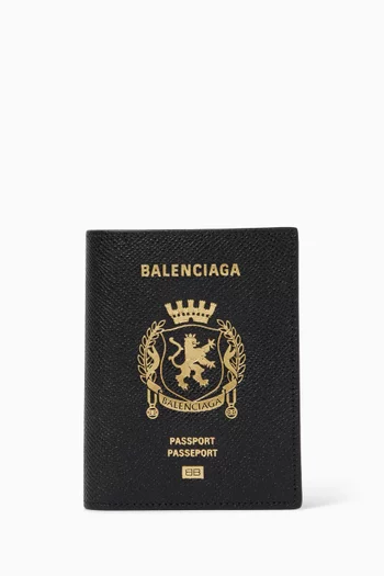 Passport Vertical Bifold Wallet in Leather