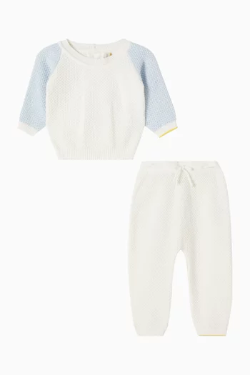 Two-piece Set in Honeycomb-knit