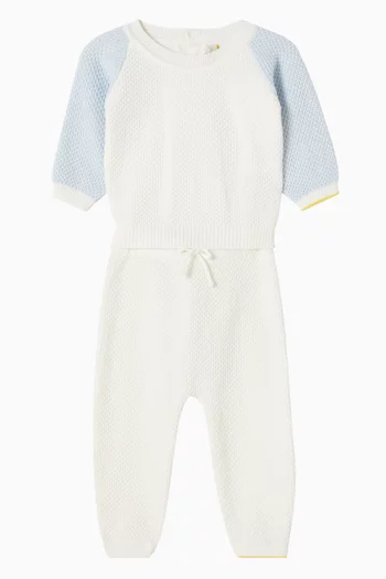 Two-piece Set in Honeycomb-knit