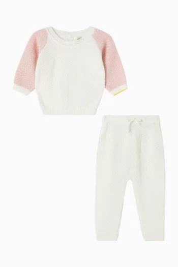 Two-piece Set in Honeycomb-knit