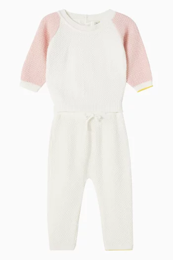 Two-piece Set in Honeycomb-knit