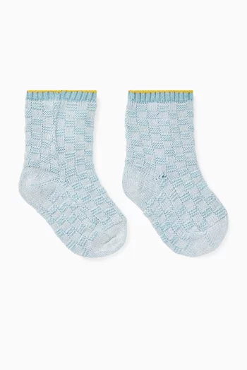 All-over Check Socks