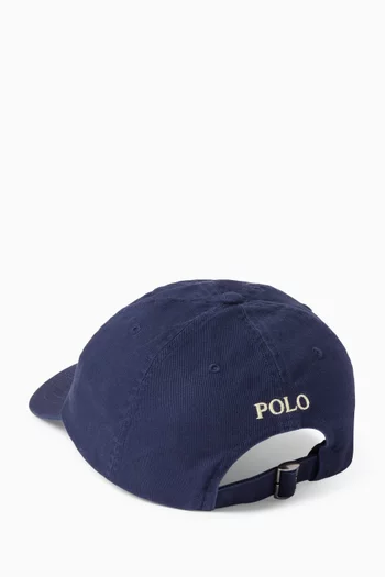 Pony Baseball Cap in Cotton Chino