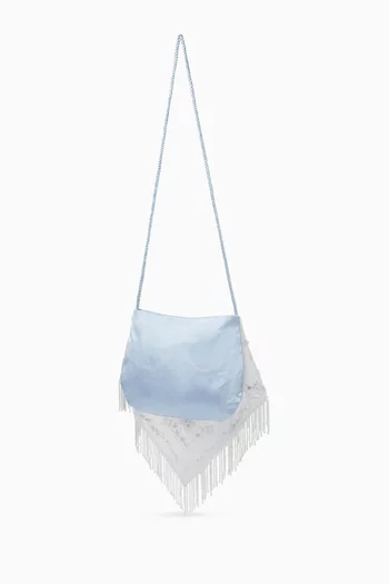 Crystal-embellished Bag in Satin