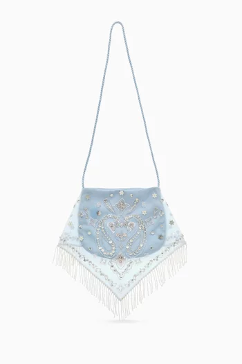 Crystal-embellished Bag in Satin