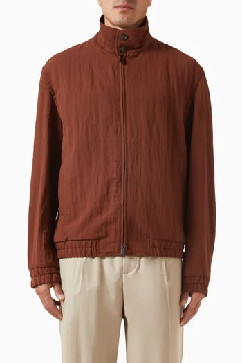 جاكيت بومبر قابل للطي مزيج صوف