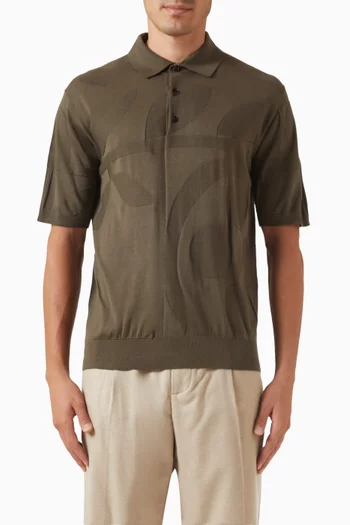 Botanical Polo Shirt in Silk