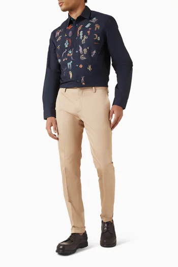 قميص مطرز بنقشة ليتل بيستس قطن