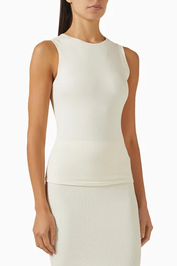 Sleeveless Crewneck Top