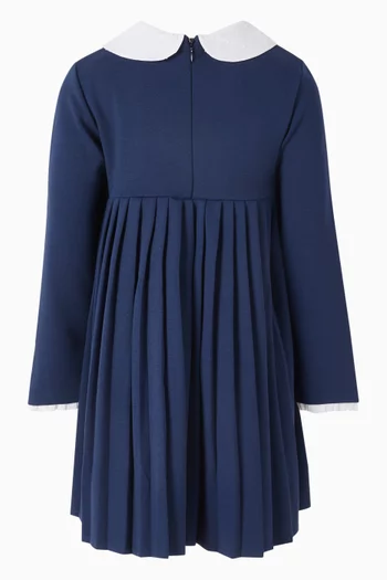 Anna Pleated Dress in Viscose-blend
