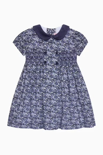 Arcadia Smocked Dress in Cotton
