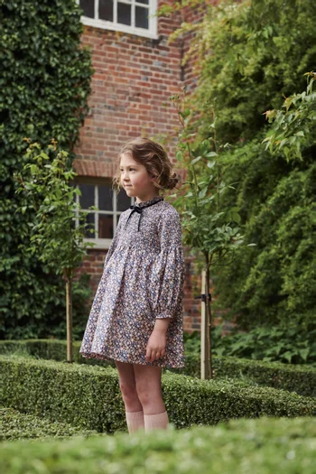 Raya Smocked Dress in Cotton