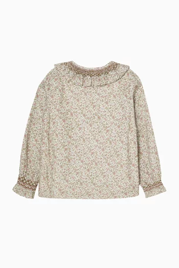 قميص ايمانويلا بكشكش يدوي قطن