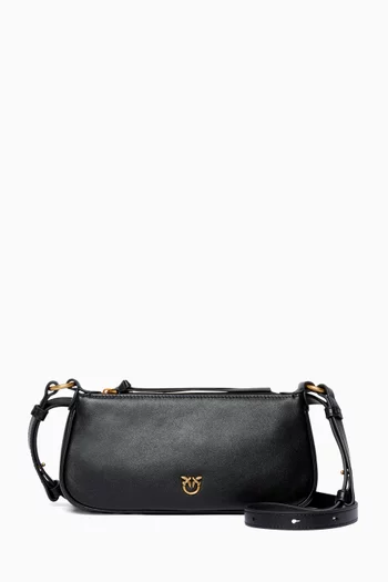 حقيبة مستطيلة ميني بتصميم نصف دائري جلد