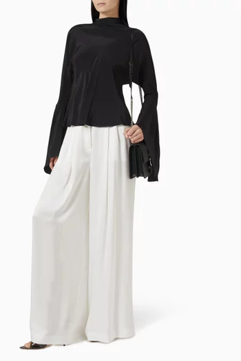 Bratz Open-back Blouse in Crepe de Chine