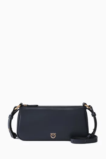 حقيبة مستطيلة ميني بتصميم نصف دائري جلد