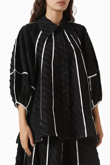 Tilly Fringe Monochrome Top