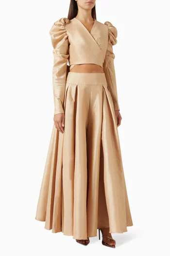 Poise Top & Skirt Set in Satin