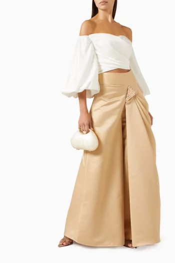 Regal Poise Top & Skirt Set