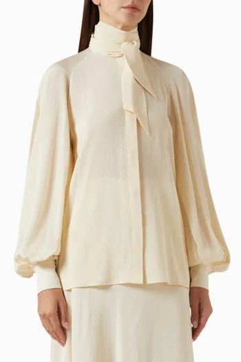 Valmy Shirt in Silk Crepe De Chine