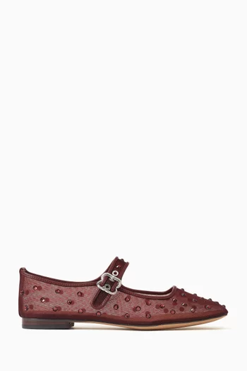 Michaela Mary Jane Pumps in Crystal-embellished Mesh