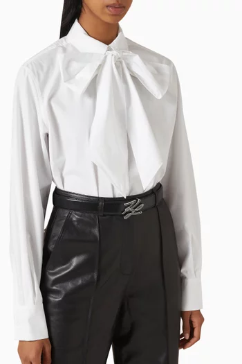 K/AUTOGRAPH Enamel Belt in Leather