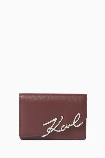 K/Signature Small Wallet in Leather