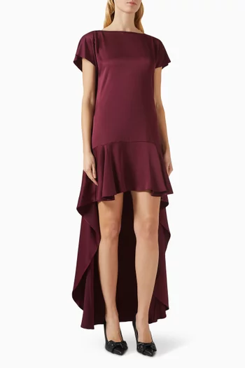 فستان قصير بفتحة في الخلف ستان