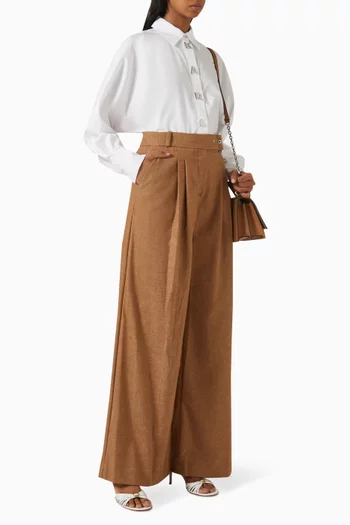 قميص بشعار الماركة قطن بوبلين