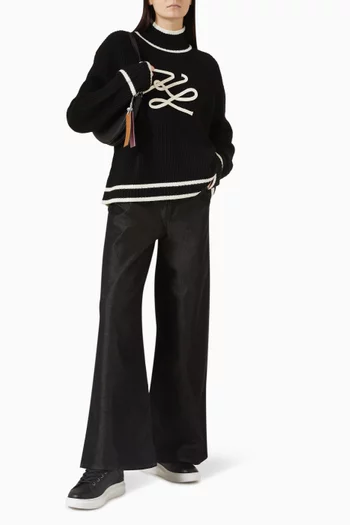 Turtleneck Autograph Sweater in Wool-blend