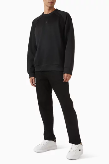 Logo Sweatshirt in Cotton-pique