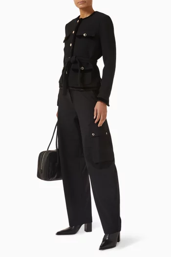 بنطال كارغو مزيج صوف