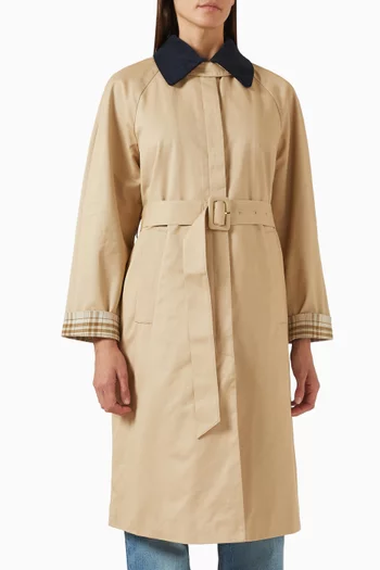 معطف بحزام قطن