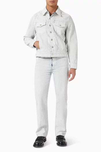 جاكيت مغلف بطبقة بنقشة متشققة دينم