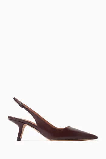 Bianka 60 Slingback Pumps in Leather