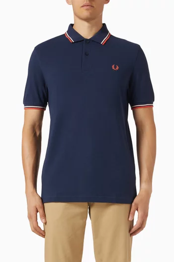 Twin Tipped Polo Shirt in Cotton Piqué