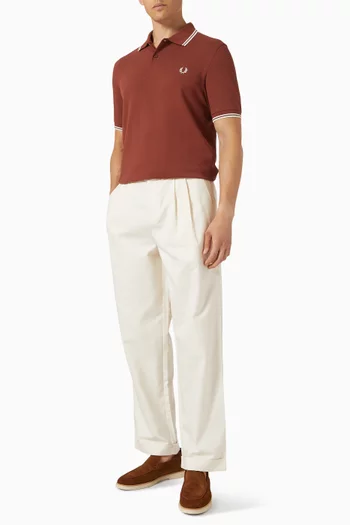 Twin Tipped Polo Shirt in Cotton Piqué