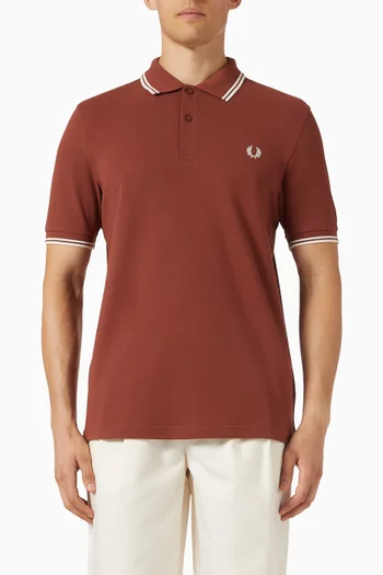 Twin Tipped Polo Shirt in Cotton Piqué