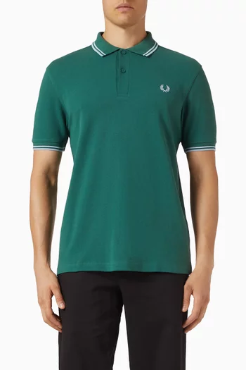Twin Tipped Polo Shirt in Cotton Piqué