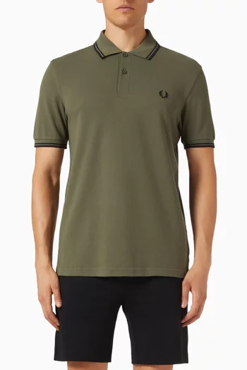 Twin Tipped Polo Shirt in Cotton Piqué