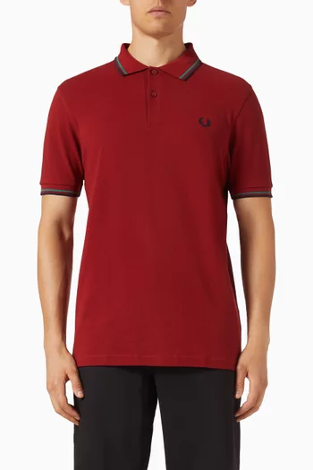 Twin Tipped Polo Shirt in Cotton Piqué