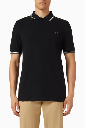 Twin Tipped Polo Shirt in Cotton Piqué