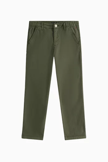 Essential Herringbone Cargo Pants in Cotton