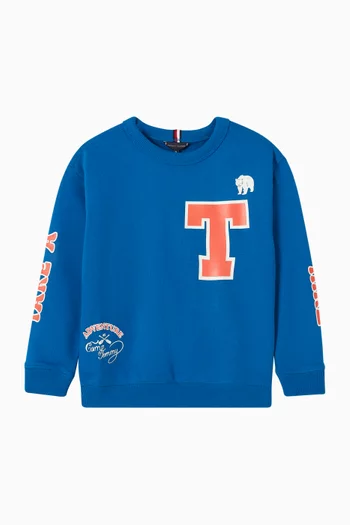 Graphic Logo Sweatshirt in Cotton-fleece