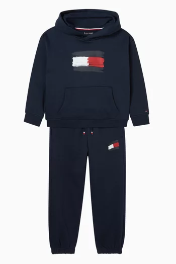 Flag Hoodie in Cotton-blend