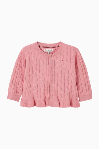 كارديغان بكشكش مزيج قطن