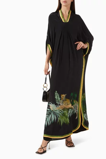 Printed Kaftan in Viscose Crepe & Georgette