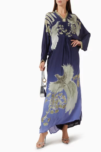 Printed Kaftan in Viscose Crepe & Georgette