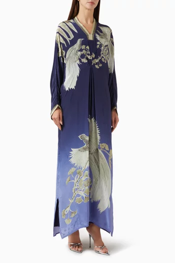Printed Kaftan in Viscose Crepe & Georgette
