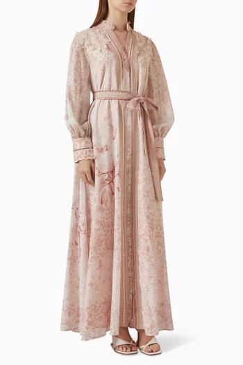 فستان مايلي برقع زهور قطن وحرير